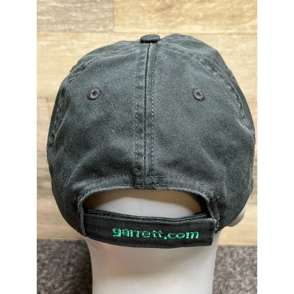Garrett Black Baseball ACE Metal Detectors Cap Hat Green Embroidered - NOS